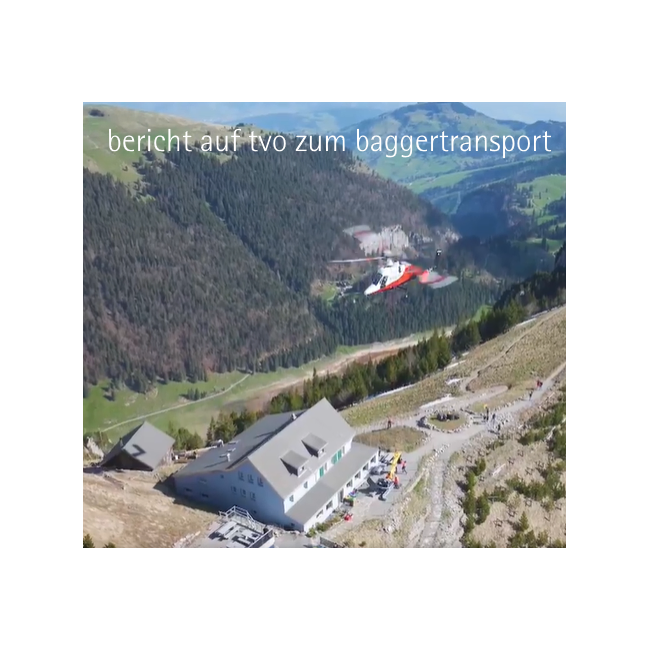 Helikopter über Staubern mit Hinweis auf TVO tvo beitrag auf staubern