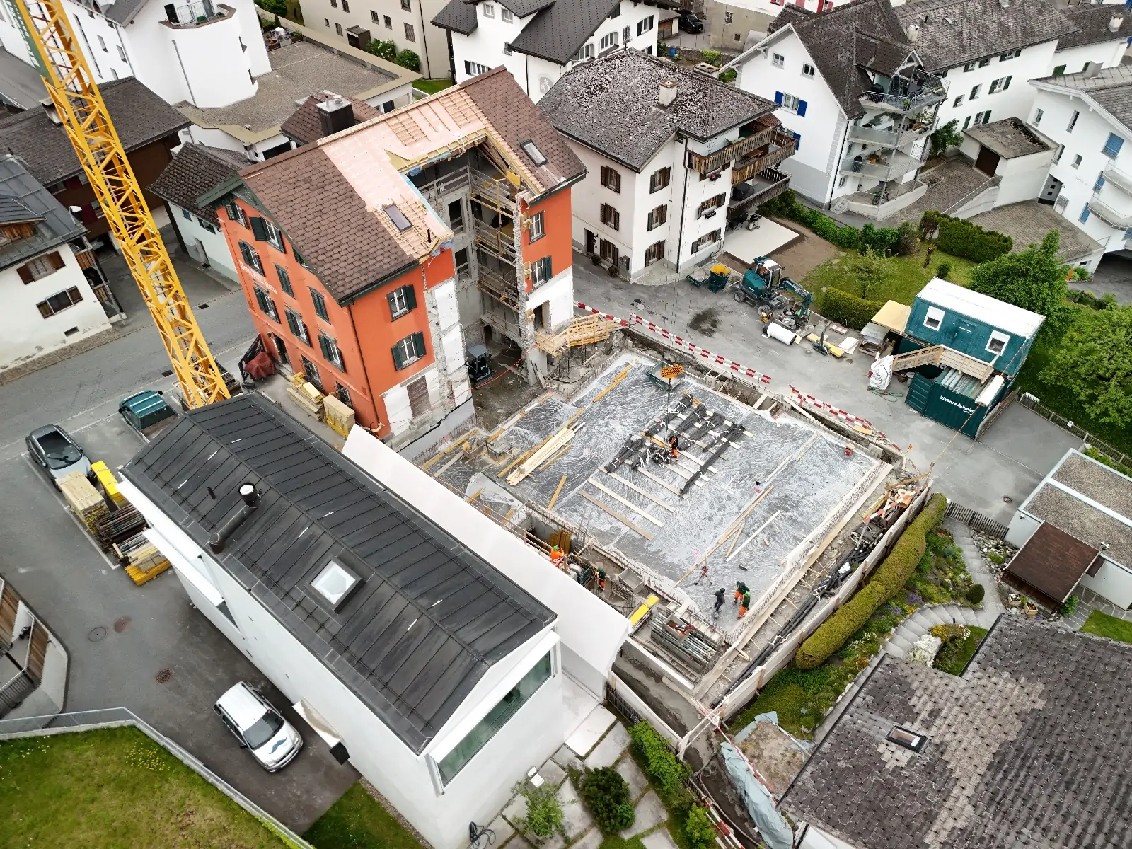 Drohnenbild Öffnung Fassade