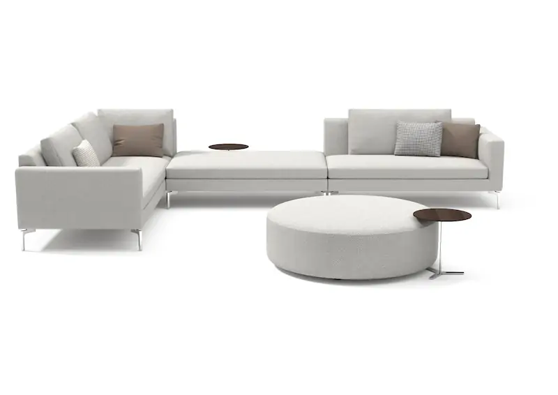 WEIBELWWEIEL Sofa Gil mit Hocker Eli